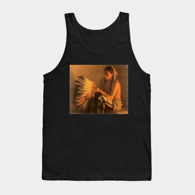 Old War Bonnet by Joseph Henry Sharp Tank Top by MasterpieceCafe